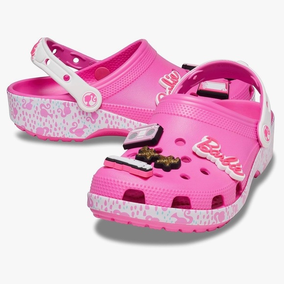 Crocs Unisex-Adult Barbie Classic Clogs Shoes NWOB Size W 11 M 9 - Picture 1 of 9